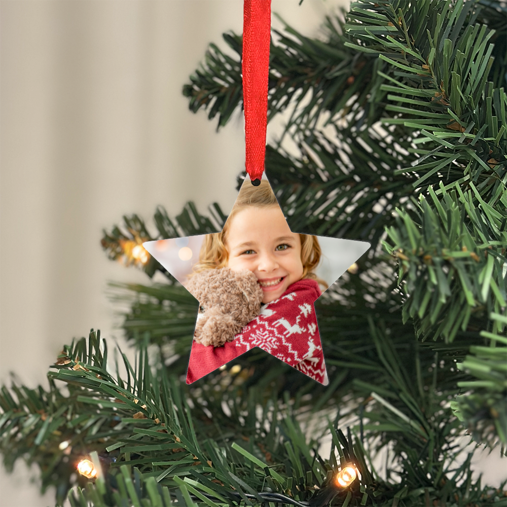 Photo Upload Christmas Decoration - Star