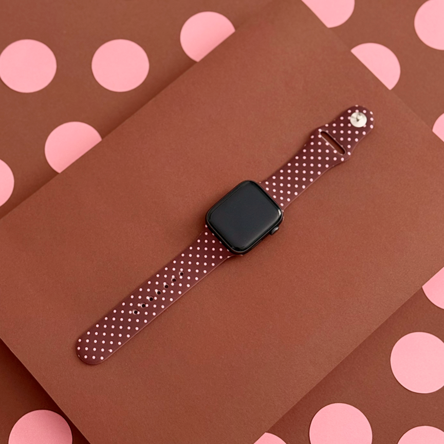 Brown Polka Dot Apple Watch Strap
