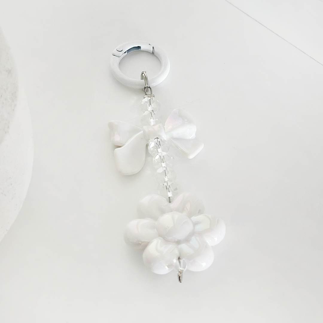 Iridescent Flower Bow Keyring