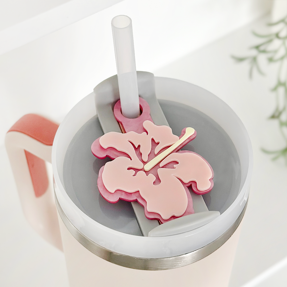 Flower Tumbler Topper - Pink