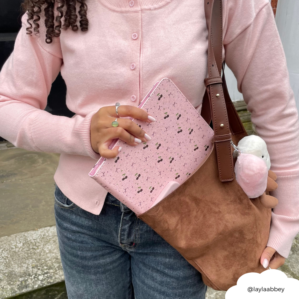 Ditsy Bows & Cherries Pink iPad Case