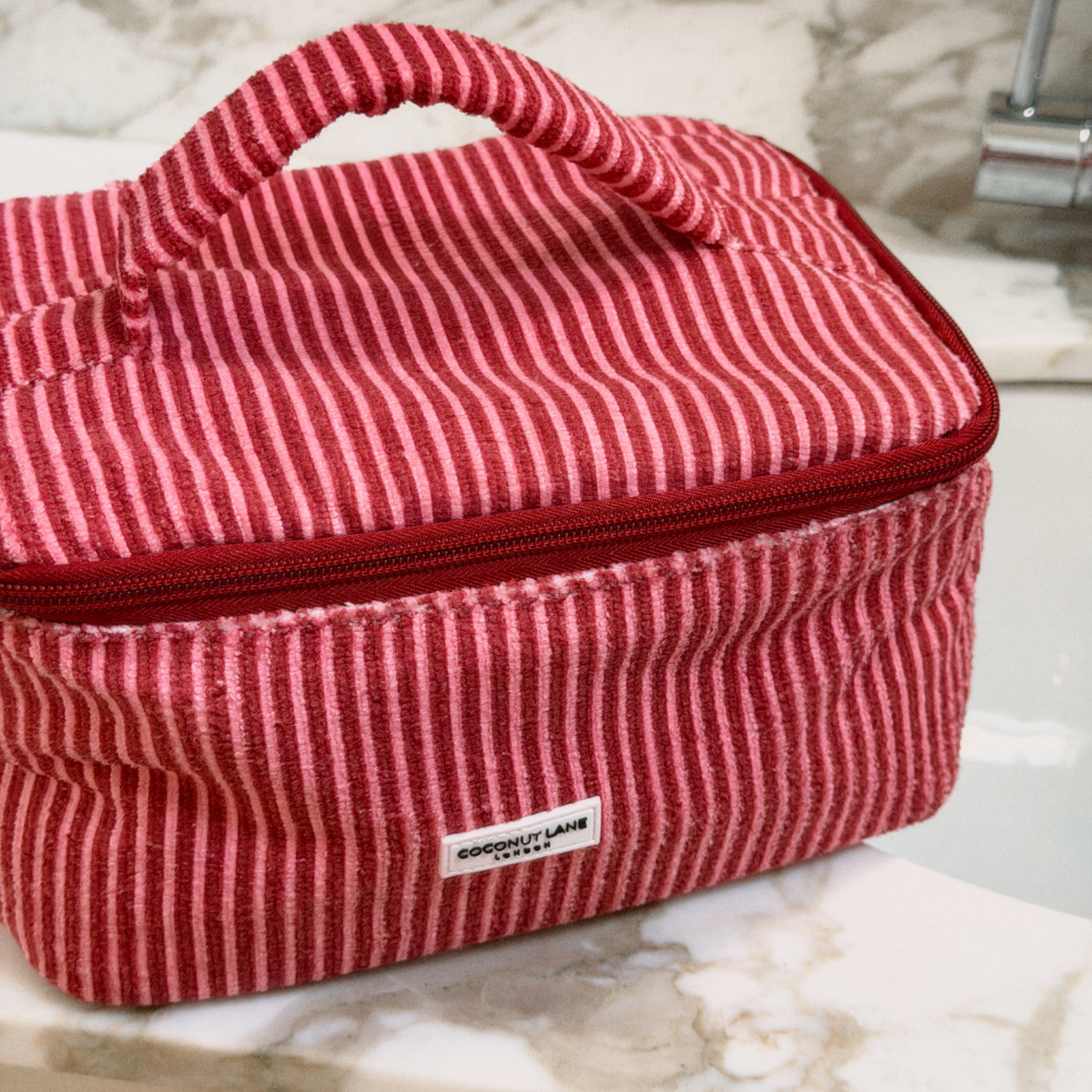 Travel Towel Vanity Case - Mulberry Stripes