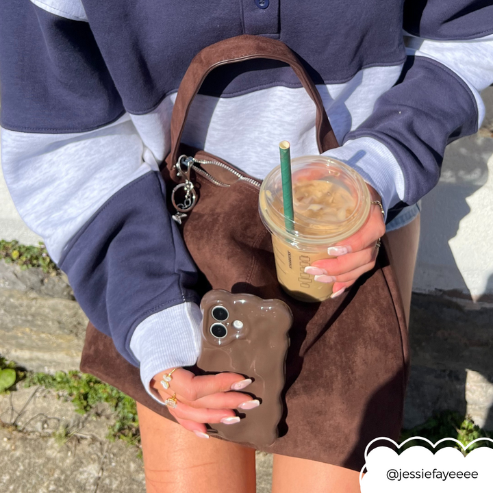 3D Bubble Phone Case - Chocolate