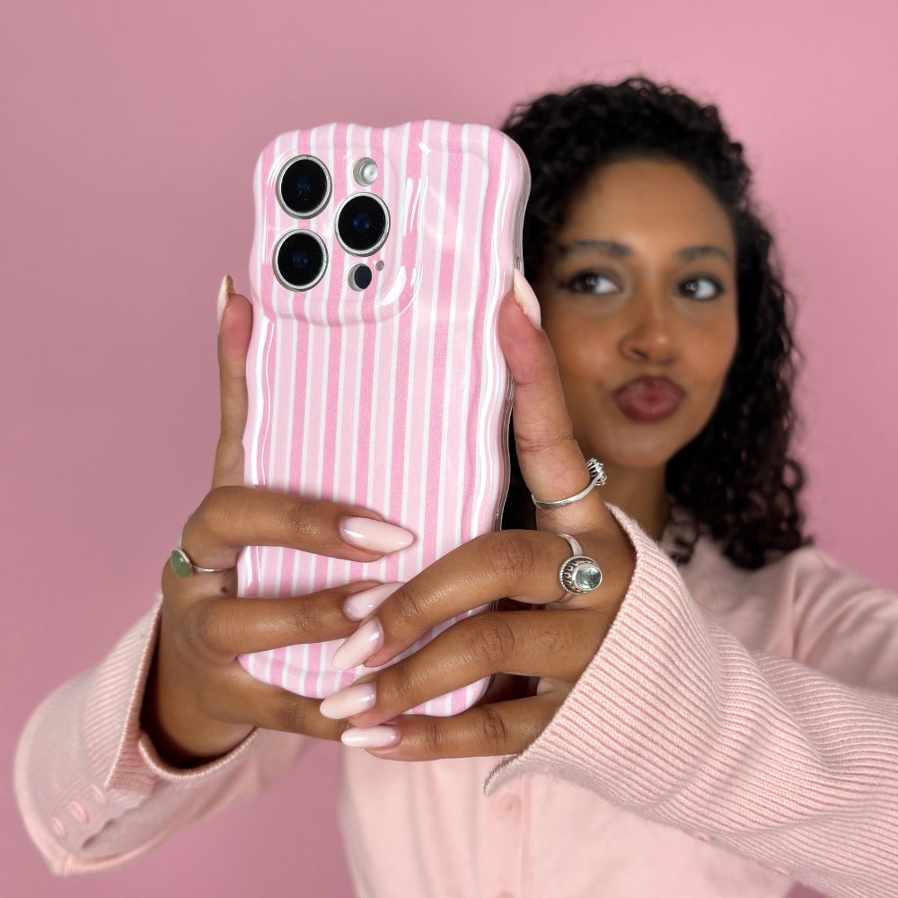 Wavy Phone Case - Powder Stripe