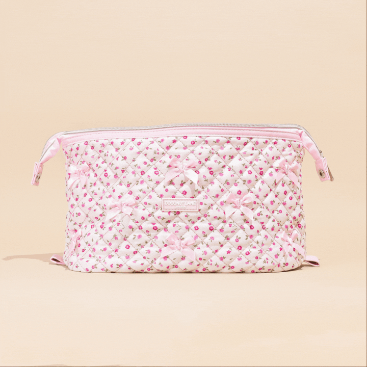 Magic Lifestyle Pouch - Quilted Pink Watercolour Flowers