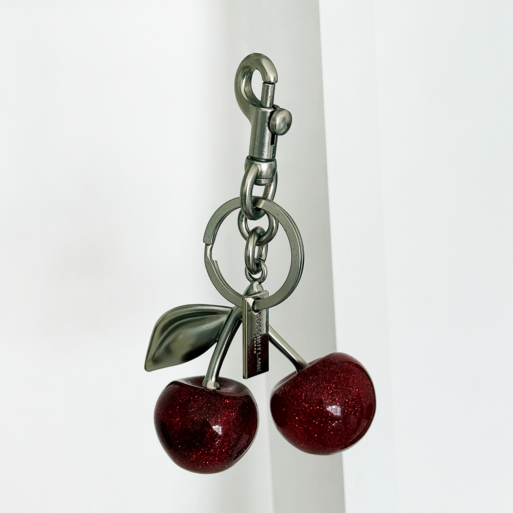 Cherry Bag Charm - Silver