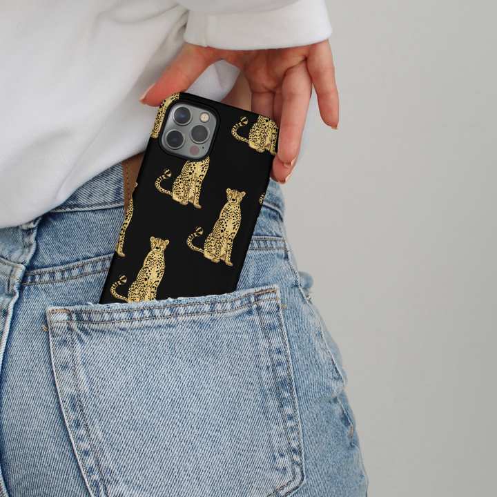 Tough MagSafe® Phone Case - Cheetah on Black