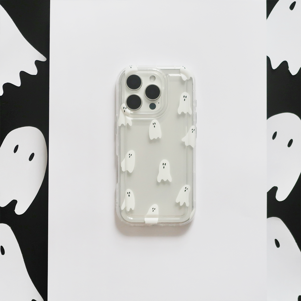 Clear Phone Case - Cute Ghosts