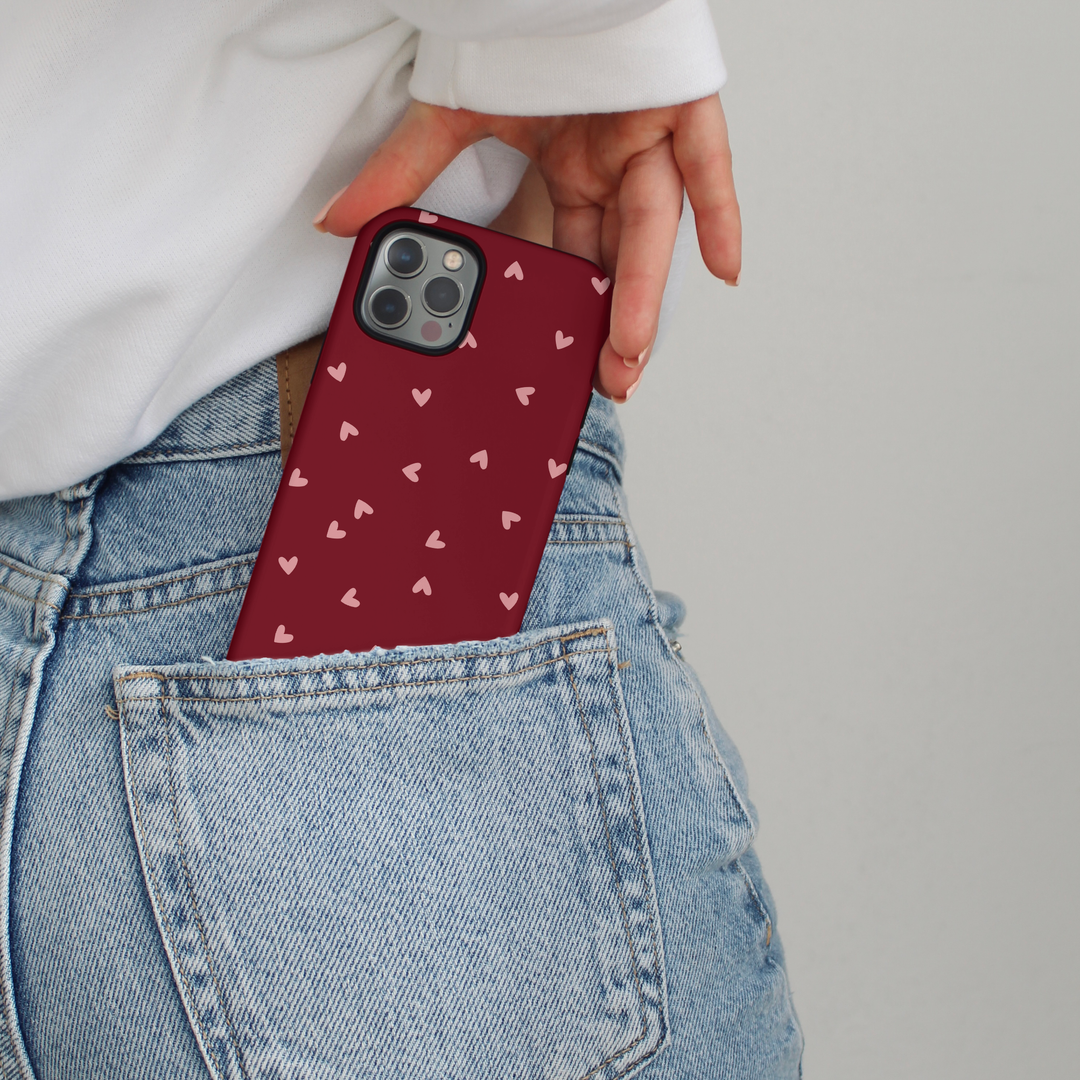 Tough MagSafe® Phone Case - Mulberry Hearts