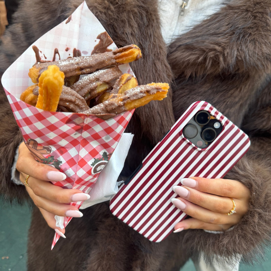 Tough Phone Case - Cherry Red Stripe