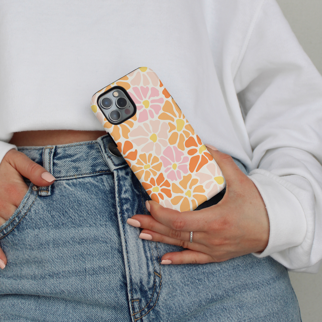 Tough Phone Case - Peachy Flowers