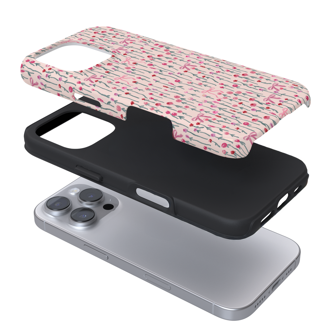 Tough Phone Case - Peony Bow