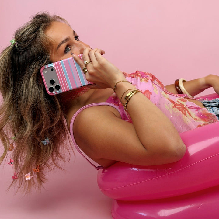 Tough Phone Case - Retro Stripes Lizzie