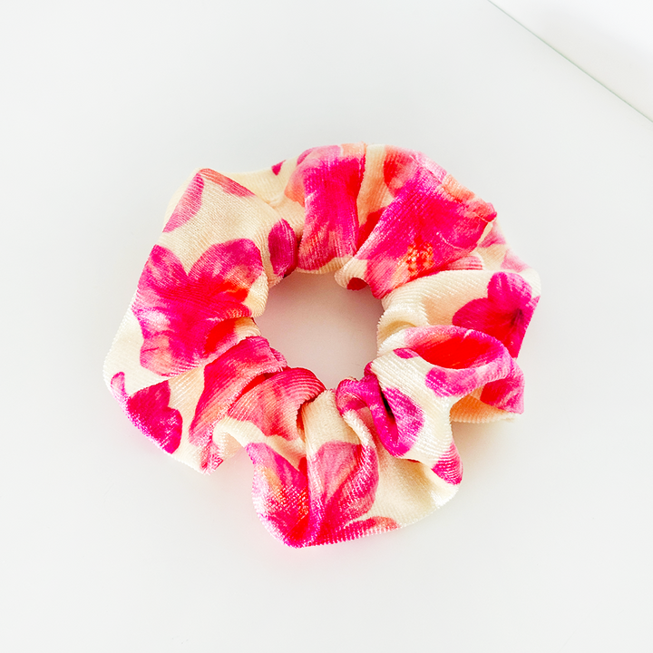 Island Girl Butter Yellow Hibiscus Scrunchie