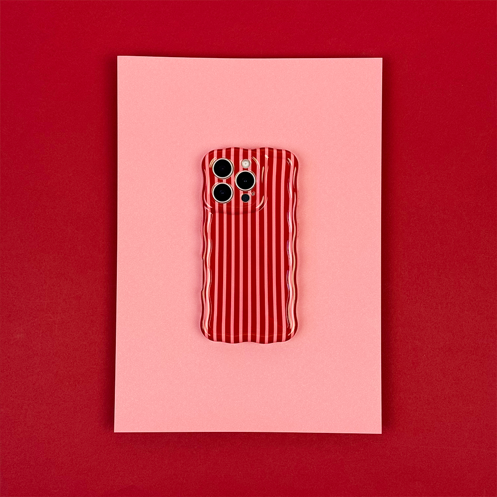 Wavy Phone Case - Mulberry Stripe