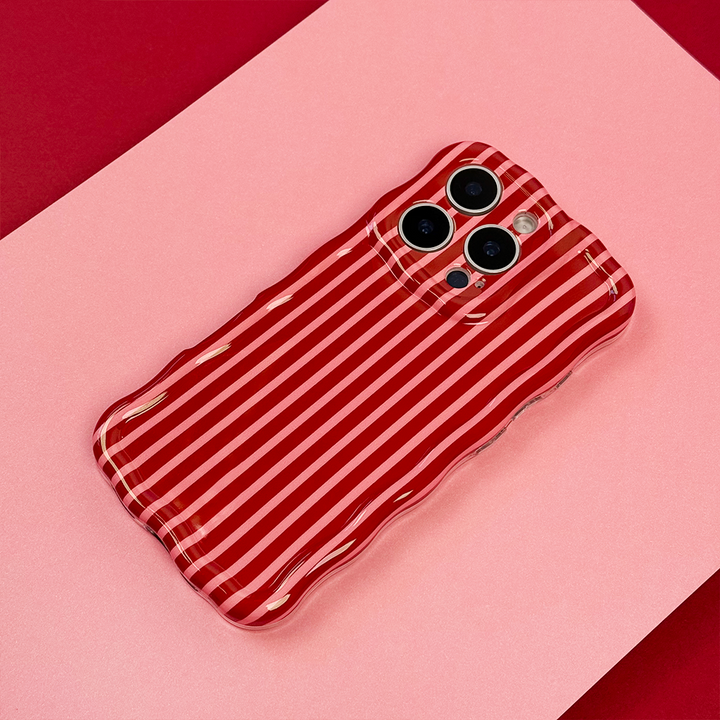Wavy Phone Case - Mulberry Stripe