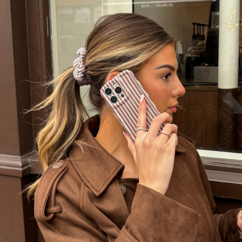 Wavy Phone Case - Chestnut Stripes