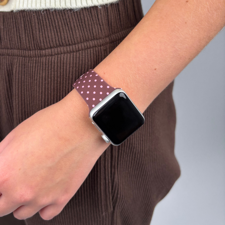 Brown Polka Dot Apple Watch Strap