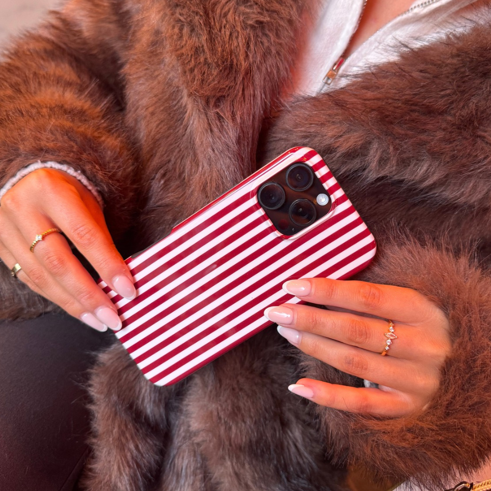 Tough Phone Case - Cherry Red Stripe